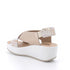 Igi and Co Ladies Sandals with wedge in leather platinum-bronze 7665755